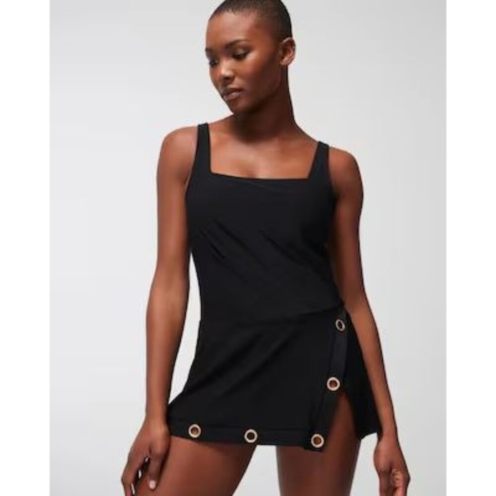 Beyond Control Grommets Swim Dress Black Size 16